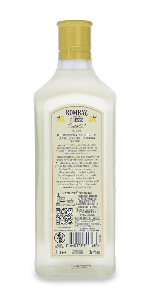 Bombay Citron Presse Gin / 37.5% / 0.7l