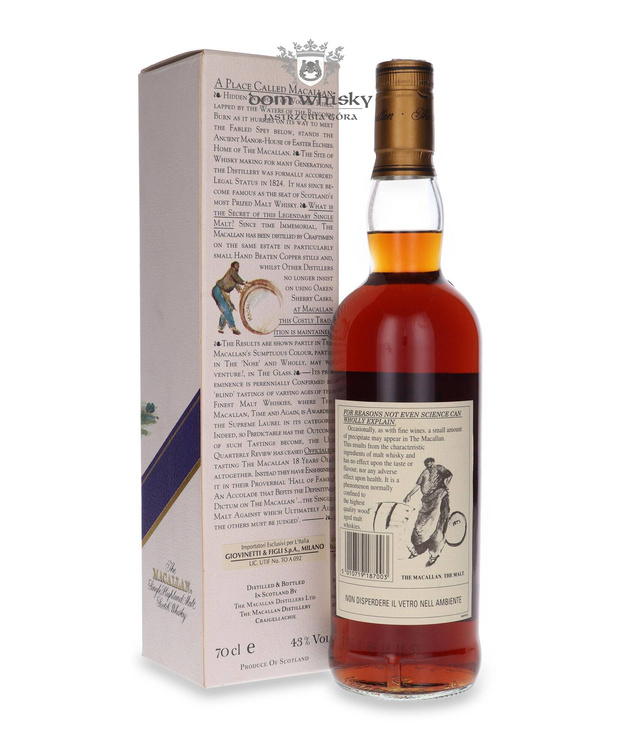 Macallan 18-letni (D.1979, B.1997) Sherry Wood / 43% / 0,7l