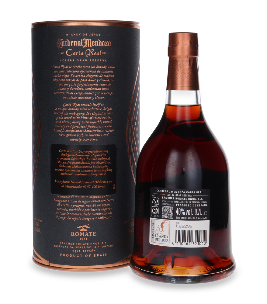 Cardenal Mendoza Carta Real, Brandy de Jerez Solera Gran Reserva / 40% / 0.7l