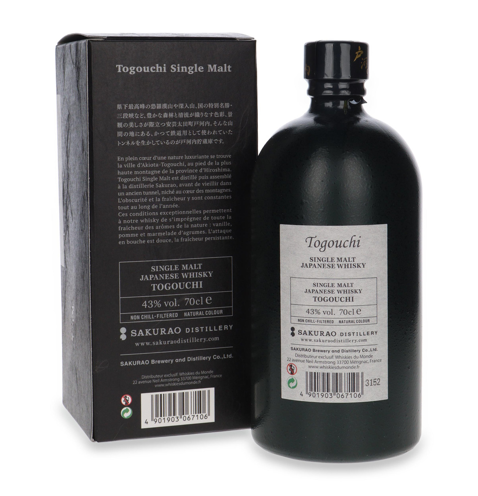 Togouchi Single Malt Japanese Whisky / 43%/ 0,7l