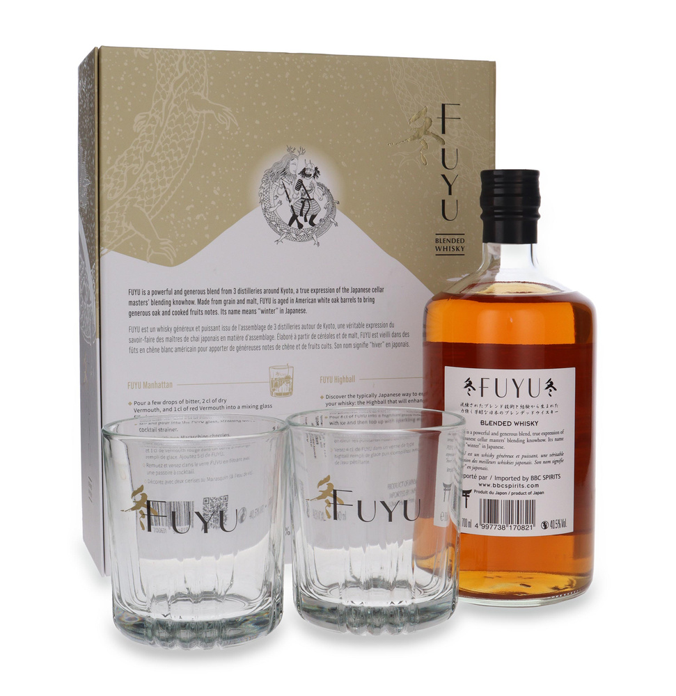 Fuyu Small Batch Blended Japanese Whisky + 2 szklanki / 40,5%/ 0,7l