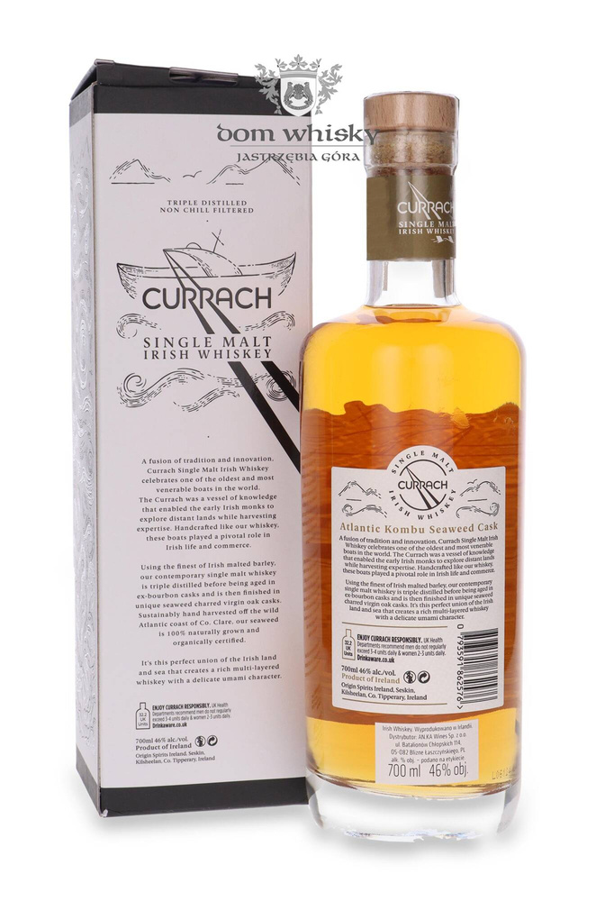 Currach Atlantic Kombu Seaweed Cask / bez opakowania / 46%/ 0,7l