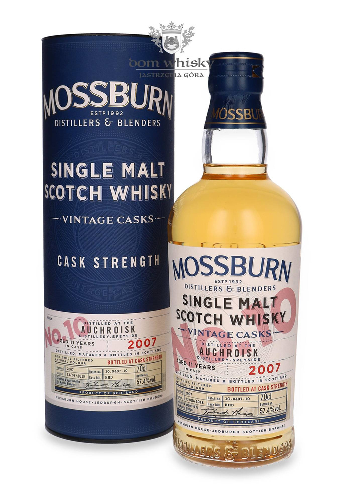 Auchroisk 11-letnia (D.2007, B.2018) Mossburn Vintage Cask No. 10 / 57,4%/ 0,7l 