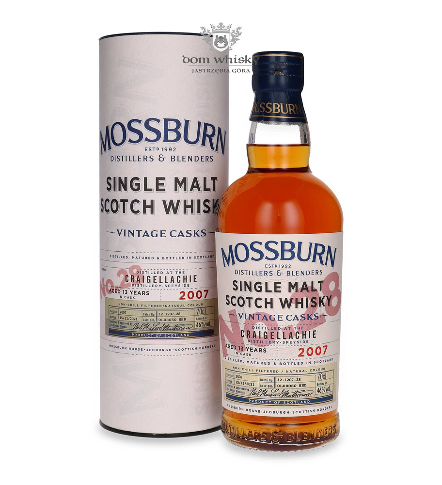 Craigellachie 13 Years Old (D.2007, B.2021) Mossburn Vintage Casks No.28 / 46% / 0.7l