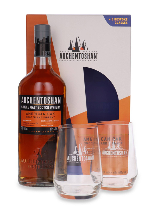 Auchentoshan American Oak + 2 szklanki / 40% / 0,7l