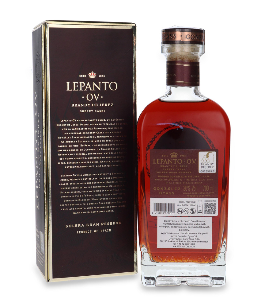 Lepanto OV Brandy de Jerez Solera Gran Reserva / 36% / 0,7l