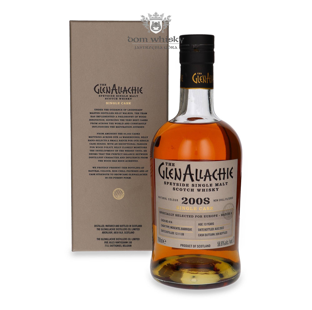 Glenallachie 2008, 13-letni, Moscatel Barrique #414 / 56,6% /0,7l
