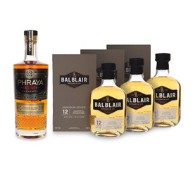 3x Balblair 12-letni / 46% / 0,7l + 1x Rum Phraya Element's / 40% / 0,7l
