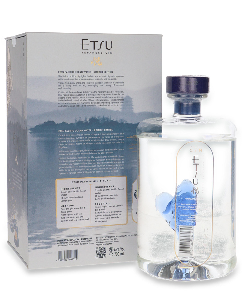 Etsu Handcrafted Pacific Ocean Water Japanese Gin Limited Edition / 45%/ 0,7l