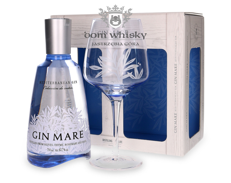 Gin Mare Mediterranean Gin (with Copa Glass) / 42,7%/ 0,7l  	