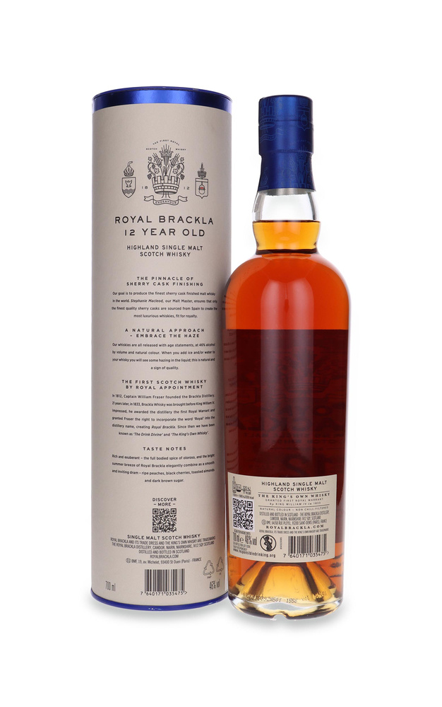 Whisky Royal Brackla 12-letnia Old Single Malt / 46%/ 0,7l
