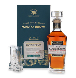 Wódka Manufakturowa Rocznikowa z Beczki 2023 + 2 kieliszki / 46,3% / 0,7l