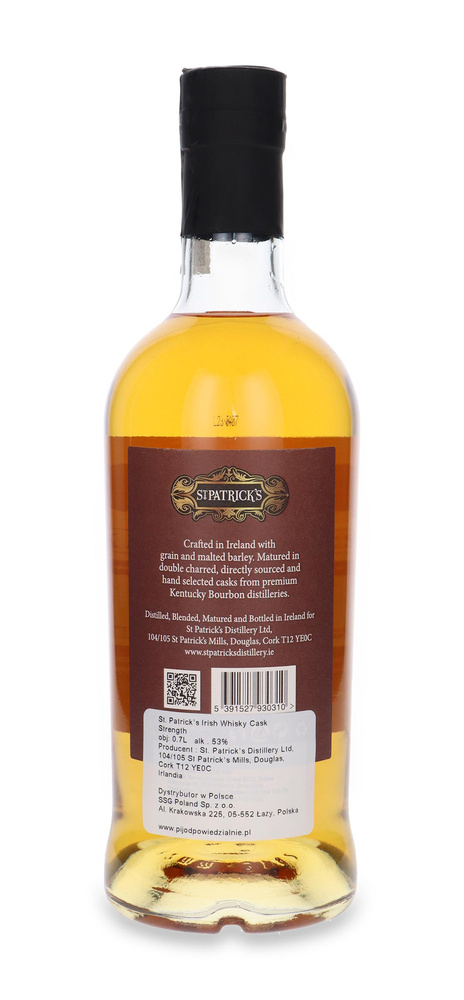 St Patrick's Irish Whiskey Cask Strength / 53% / 0.7l