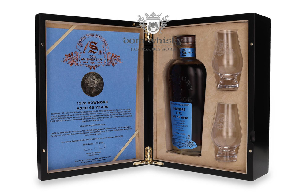 Bowmore 45-year-old (D.1972, B.2018) Signatory Vintage 30th Anniversary /46.7%/ 0.7l
