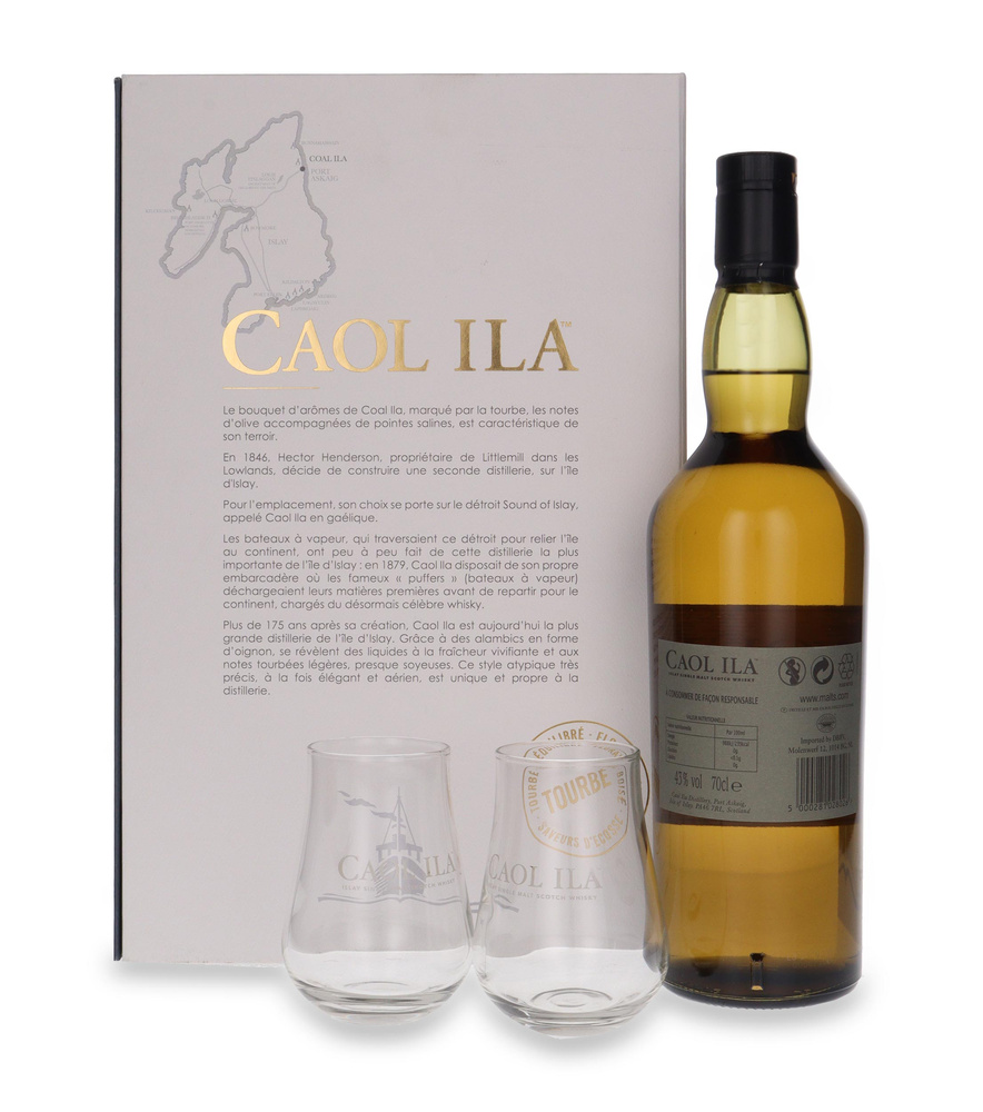 Caol Ila Moch + 2 glasses / 43% / 0.7l