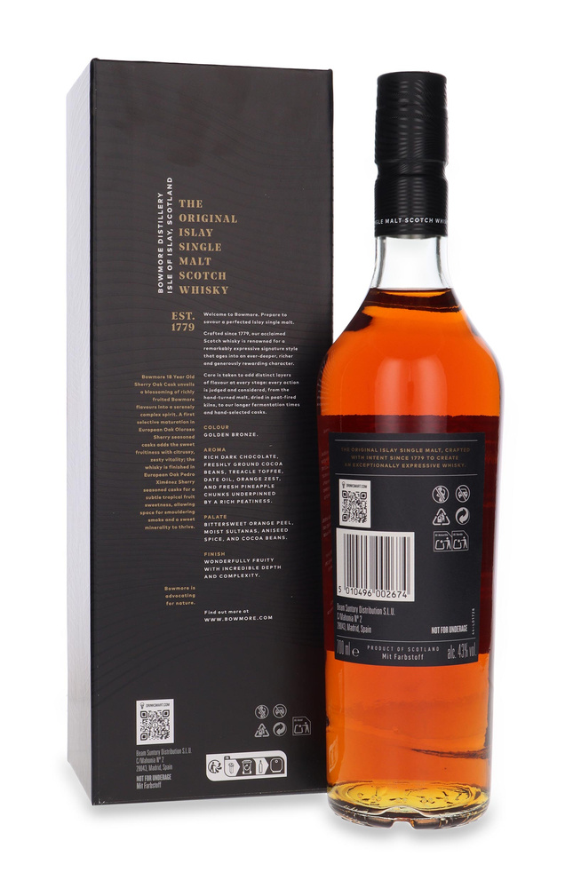 Bowmore 18-letni Sherry Oak Cask / 43%/ 0,7l