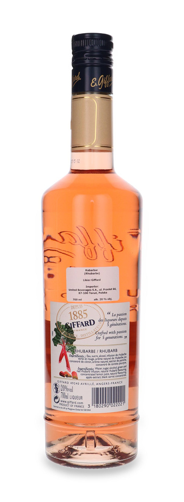 Likier Giffard Rabarbar (Rhubarb) 20% 0,7L
