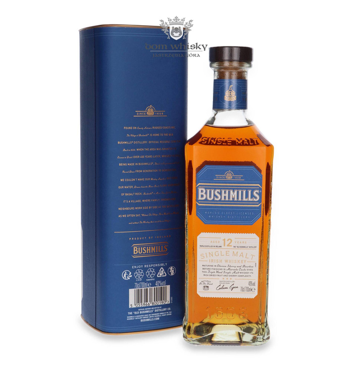 Bushmills 12-letni Single Malt Aged in Three Woods / 40% / 0,7l	