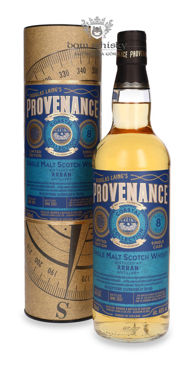 Arran 8-letni (D.2013, B.2021) Douglas Laing’s Provenance / 46%/ 0,7l