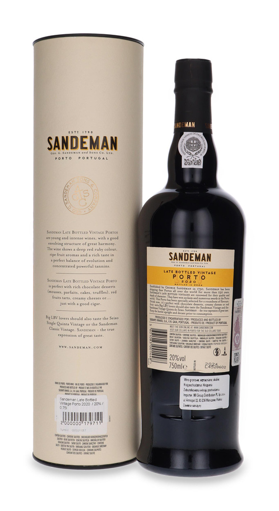 Sandeman Late Bottled Vintage Porto 2020  / 20% / 0,75l