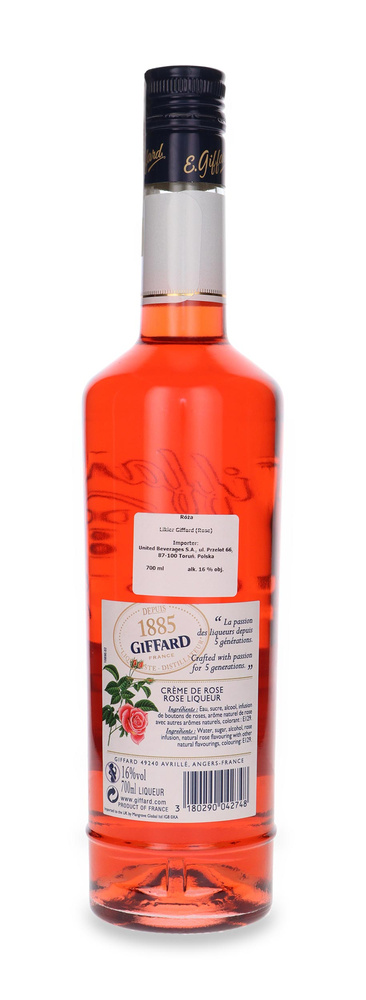 Giffard Crème de Rose (Rose) bar liqueur /16%/0.7l