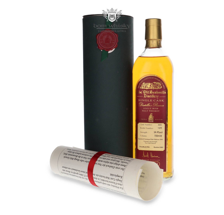 Bushmills 1986 Single Cask (Bottled 2001) German Pub Edition /54,4%/ 0,7l