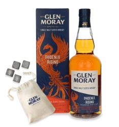 Glen Moray Phoenix Rising Charred Oak Cask / 40% / 0,7l + kamienie do whisky