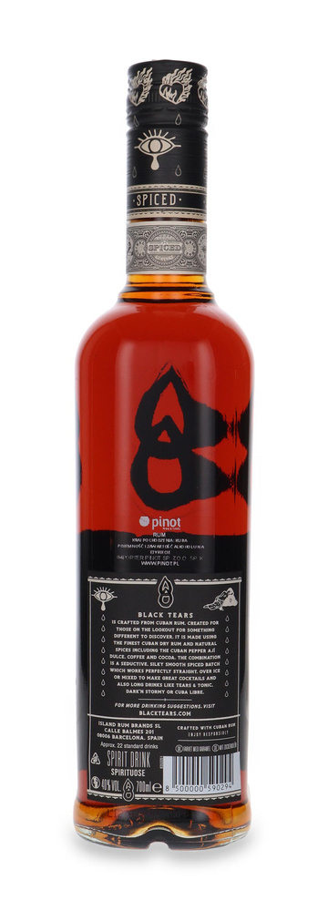 Black Tears Dry Spiced Rum / 40% / 0,7l