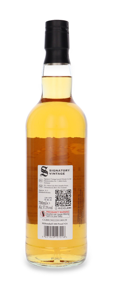 Miltonduff 8 Year Old 100 PROOF Edition #24 Signatory Vintage /57.1% / 0.7l
