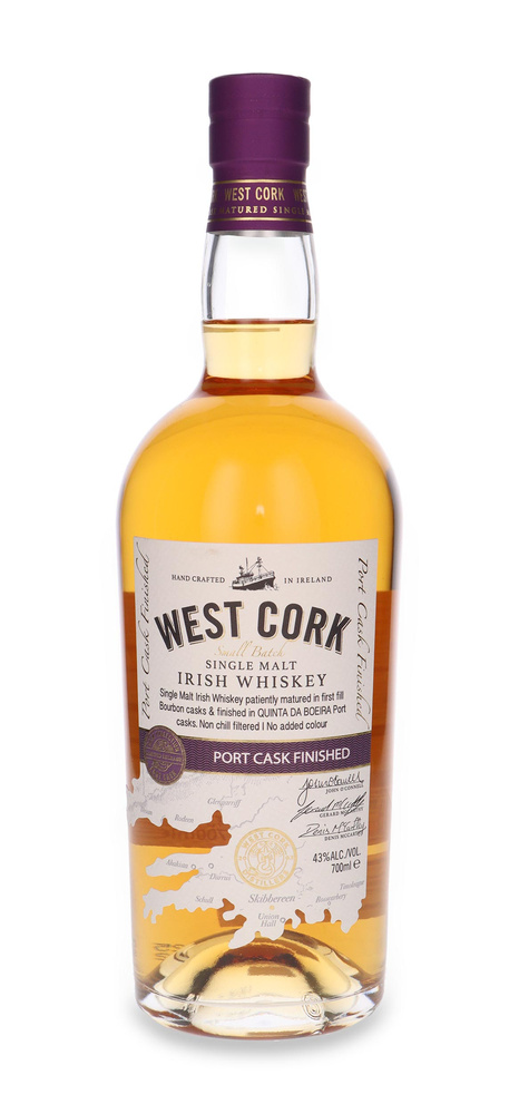 West Cork Single Malt Port Cask Finished / 43%/ 0,7l