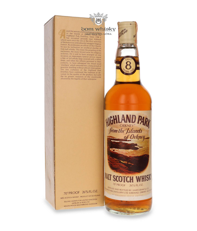 Highland Park 8-letni (Bottled 1970s) / 70 Proof / 262/3 Fl. Oz.	