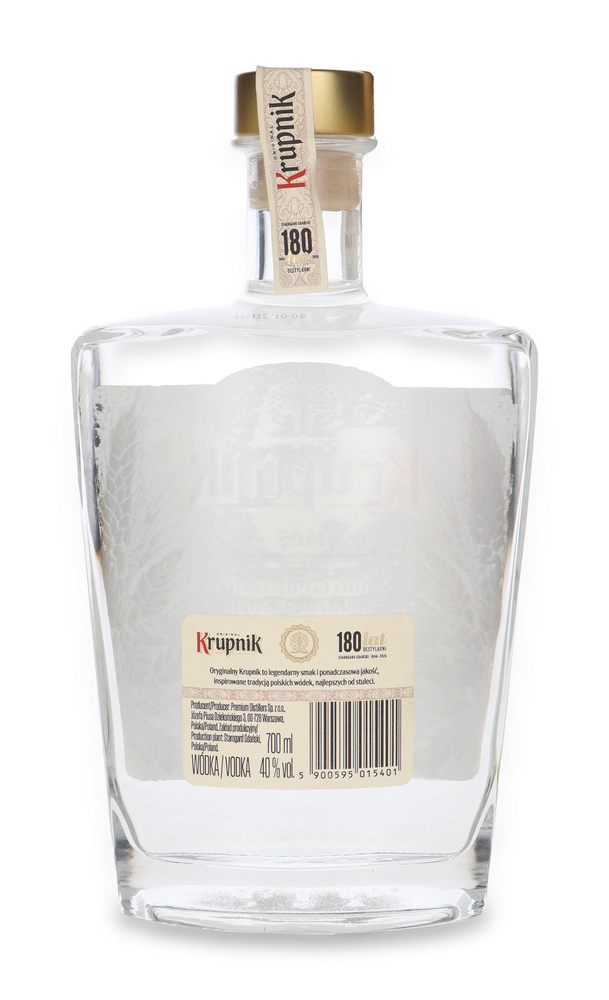 Wódka Krupnik Żytnia 180lecie Destylarni / 40% / 0,7l