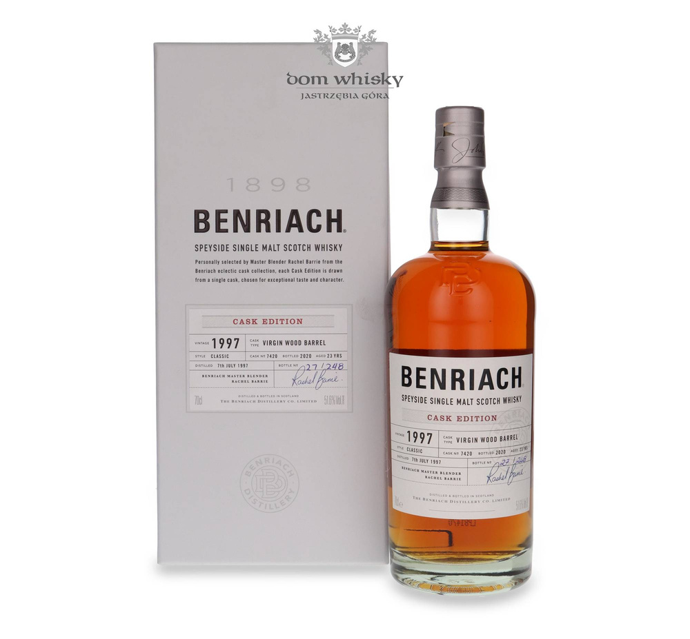 BenRiach 23-year-old (D.1997, B. 2020) Virgin Wood Barrel # 7420 / 51.6%/ 0.7l