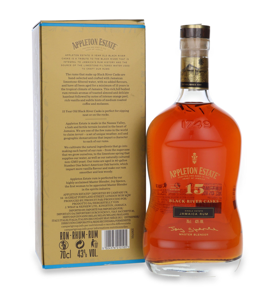 Appleton Estate 15-year-old Black River Casks / 43% / 0.7l