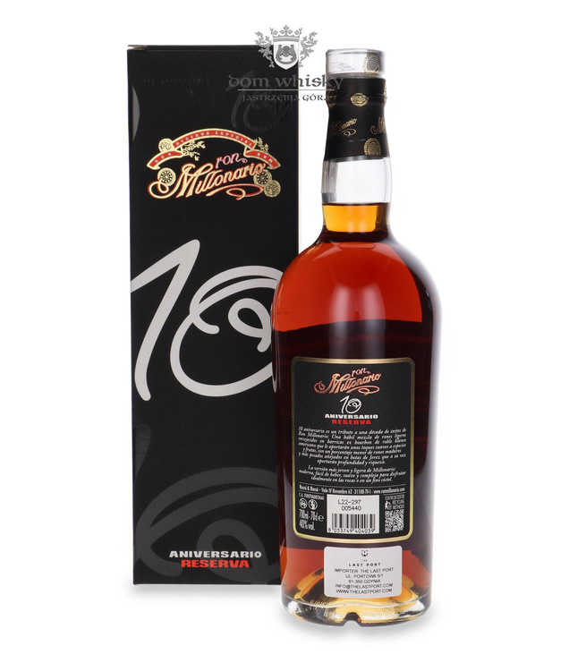 Rum Millonario 10 Anniversario Reserva / 40% / 0,7l