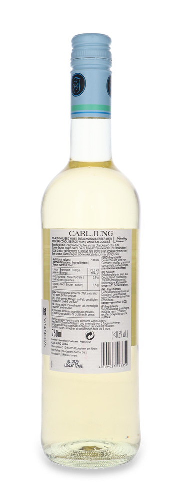 Carl Jung Alcohol Free Riesling / <0,5%  / 0,75l 