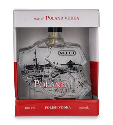 Wódka Map of Poland Vodka- Sopot / 40% / 0,7l