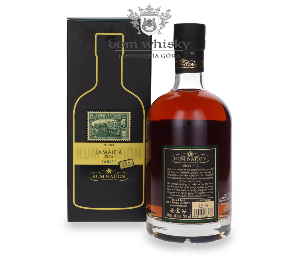 Rum Nation Jamaica Pot Still 5-letnia, Release 2019 / 50% / 0,7l