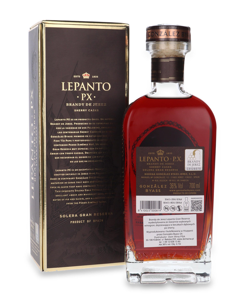Lepanto Solera PX Pedro Ximenex Brandy / 36% / 0.7l