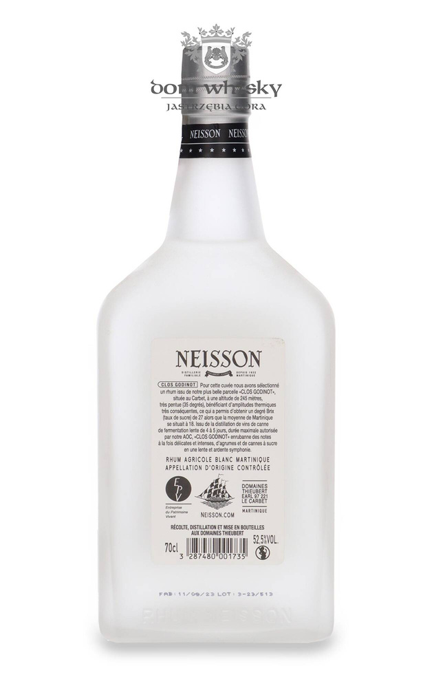 Neisson Rhum Blanc Agricole Martinique Rum / 52.5% / 0.7l