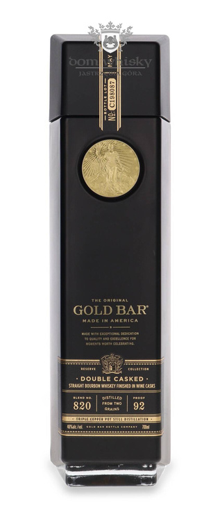 Gold Bar Double Casked Straight Bourbon Whiskey Finished in Wine Casks / 46%/ 0,7l  	