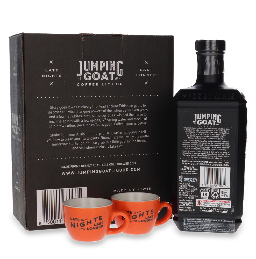 Jumping Goat Coffee Liqueur + 2 szklanki / 33% / 0,7l