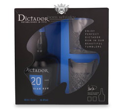 Dictador 20-year-old Rum + 2 glasses / 40% / 0.7l