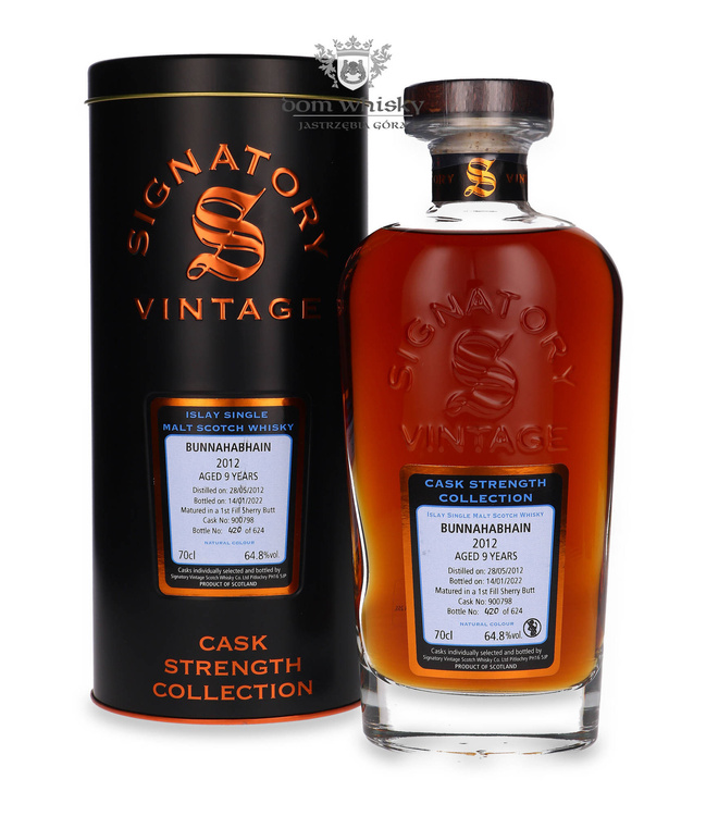 Bunnahabhain 9-letni (D.2012, B.2022) Signatory Vintage / 64,8% / 0,7l