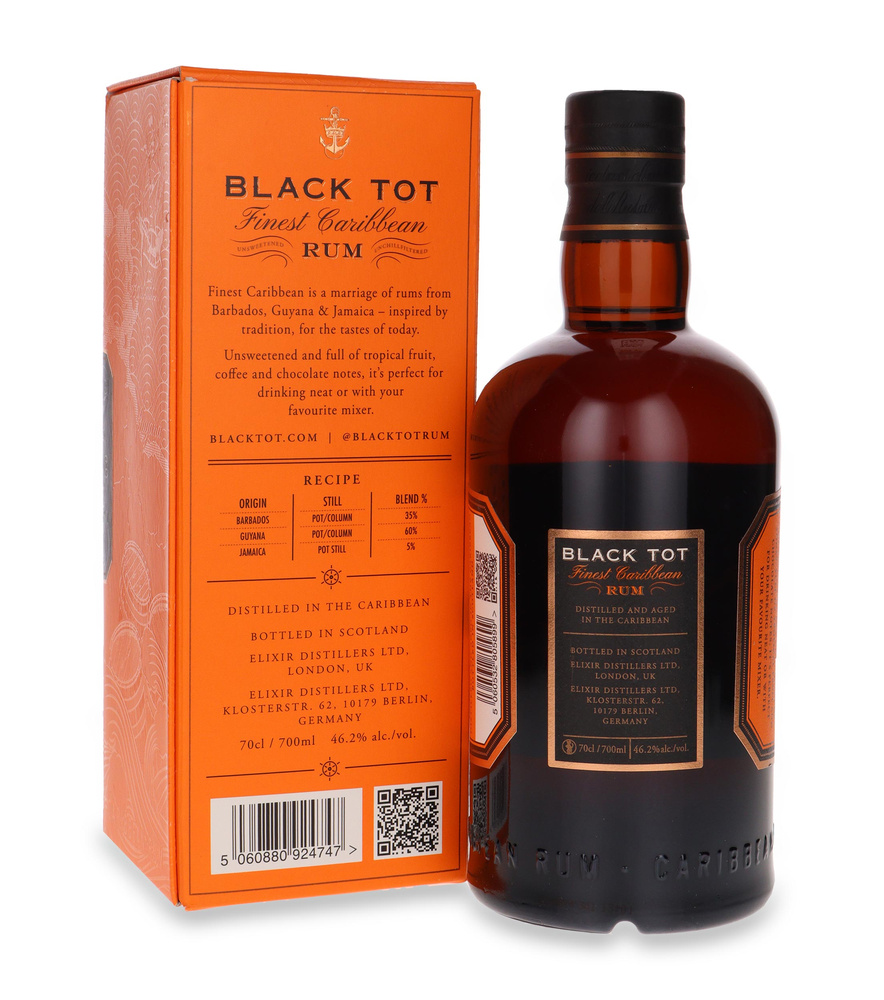 Black Tot Finest Caribbean Rum /karton/ 46,2% / 0,7l