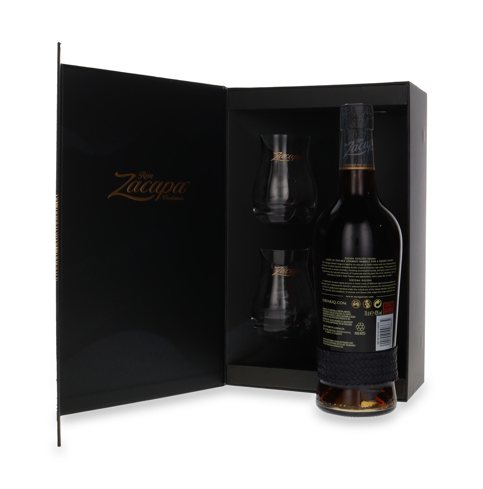 Ron Zacapa Edicion Negra Solera Gran Reserva + 2 szklanki / 43% / 0,7l