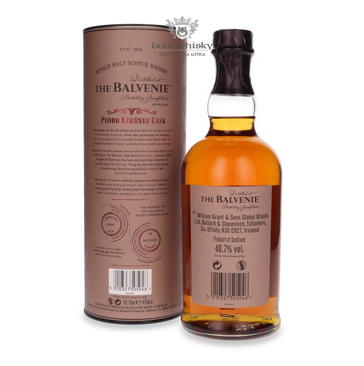 Balvenie 18-letni Pedro Ximénez Cask Finish /48,7%/ 0,7l