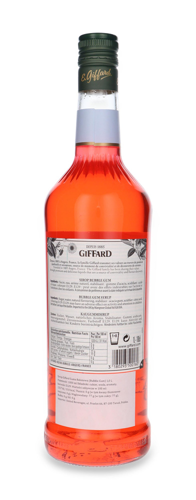 Giffard Bubble gum bar syrup / 1l