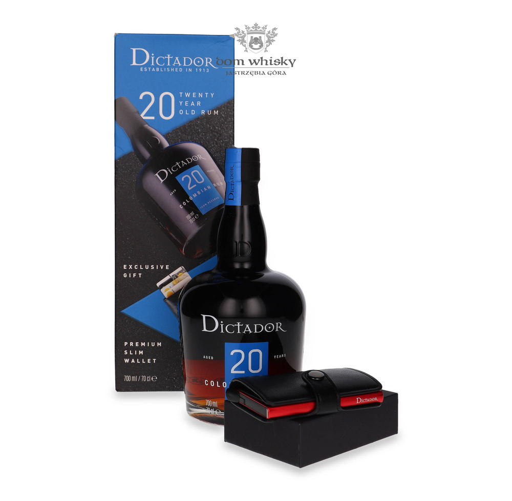 Dictador 20-year-old Rum + Wallet / 40% / 0.7l