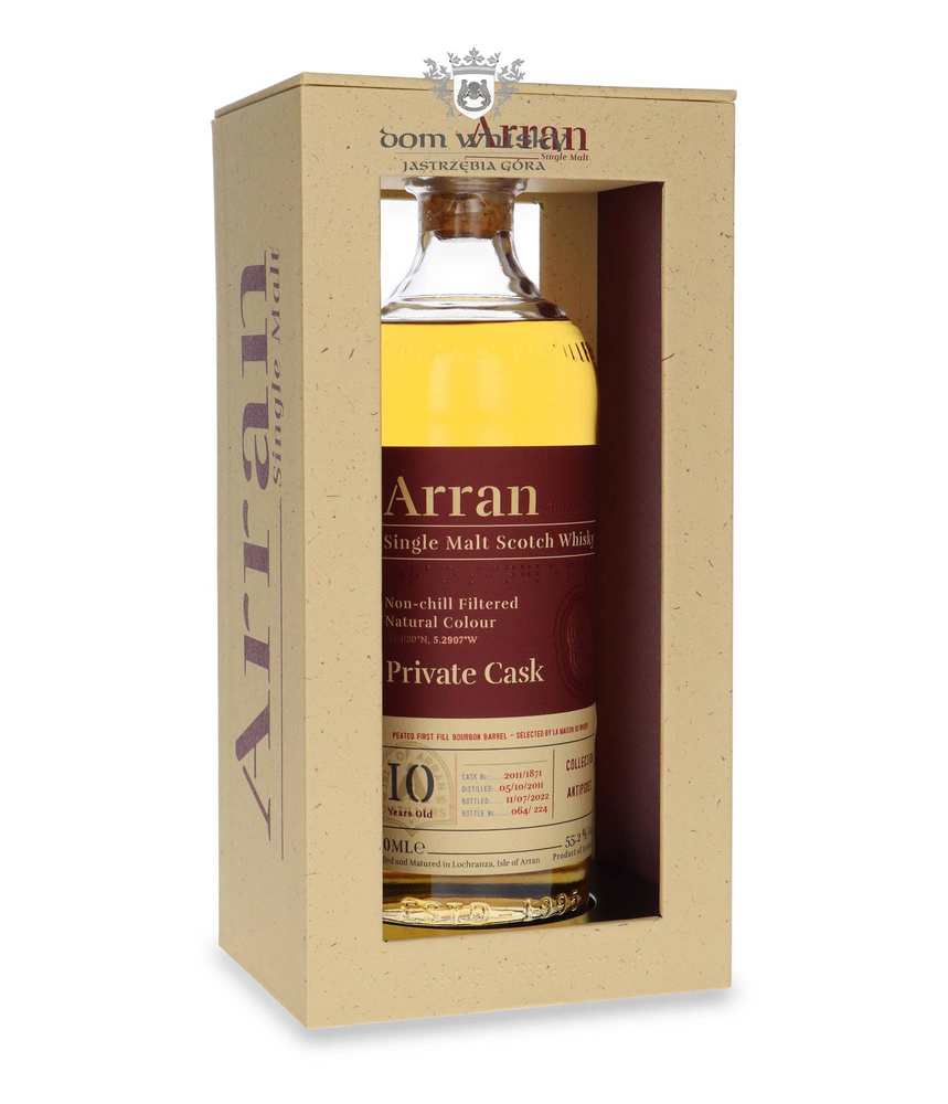 Arran 10-letni (D.2011, B.2022) Private Cask Antipodes Collection / 55,2% / 0,7l	